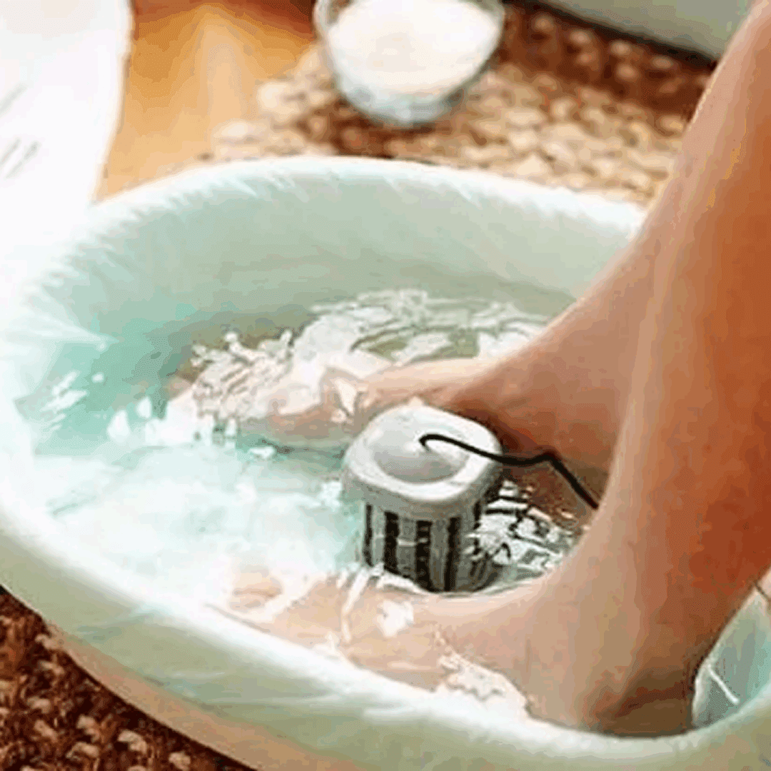 Relaxing foot soak session