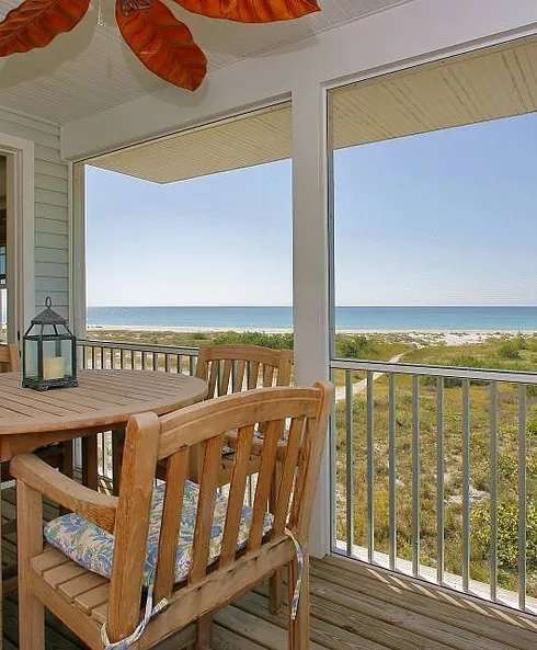 Ocean view from a cozy deck